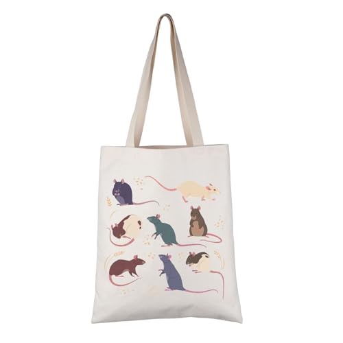 Bolsa Tote con diseño de rata regalo para amantes de ratas miniatura 1