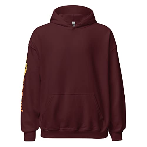 Sweat à capuche bordeaux en coton majoritaire de qualité supérieure - 3