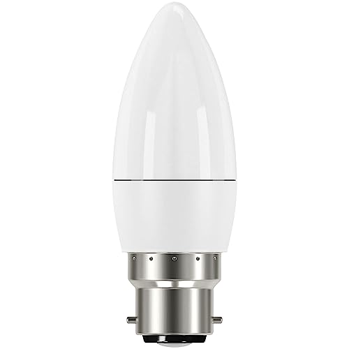 LITECRAFT Light Bulb 4.9 Watt B22 Bayonet Cap Candle Non Dimmable Daylight White LED in White - (Single)