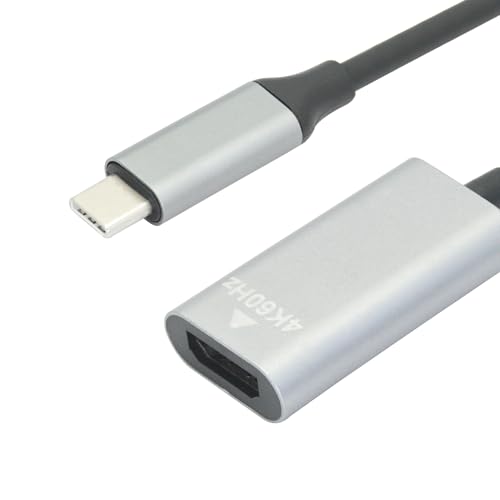 Image of USB C to HDMI Adapter 3.9in Cable, 4K 60Hz Type C Male to HDMI Female Converter Adapter, Support USB C Port DP Alt Mode Output, for Mobile Phones, Tablets, Laptops