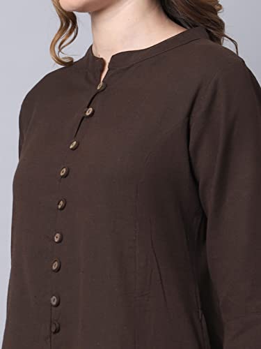 Image of Pistaa's Women's Cotton Regular Fit Casual Kurta