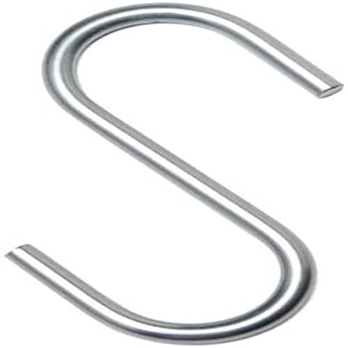 Merriway BH01896 (6 Pcs) Steel Kitchen S-Hook, BZP 50 x 6.0mm (2 inch x 1/4 inch) - Pack of 6 Pieces