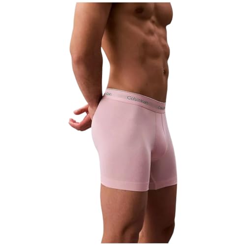 Calvin Klein Men's Pride Cotton Stretch 5-Pack Boxer Brief - NB4231 (Lively Teal, Glacier Blue,Molten,Yellow/Buff Pink, Small)3