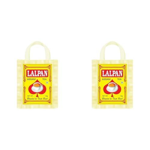 Image of LALPAN TEA Assam Black Fannings Leaf Tea, 1kg Pack | Premium Kadak Chai Patti | Strong, Aromatic & Premium CTC TEA | CTC TEA Leaves | Assam TEA (Pack of 2, unflavored)