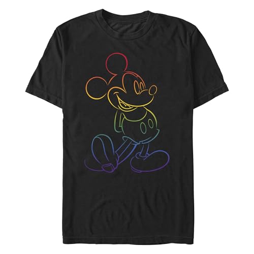 T-shirt Disney Big Pride noir 3XL homme coton anti-serrage