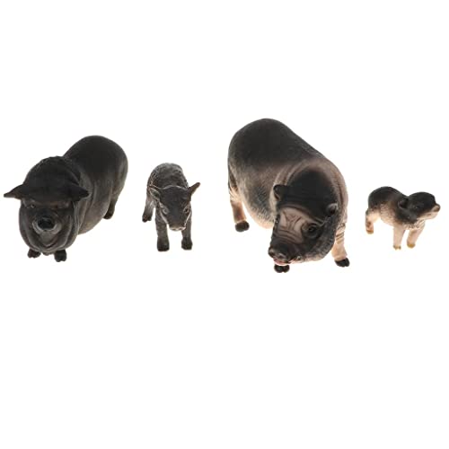 Qianly Figurine de Cochon en Plastique à Collectionner, Objet de Décoration éducatif Idéal pour Les Enfants, à Offrir en Cadeau Ou à Utiliser à La...