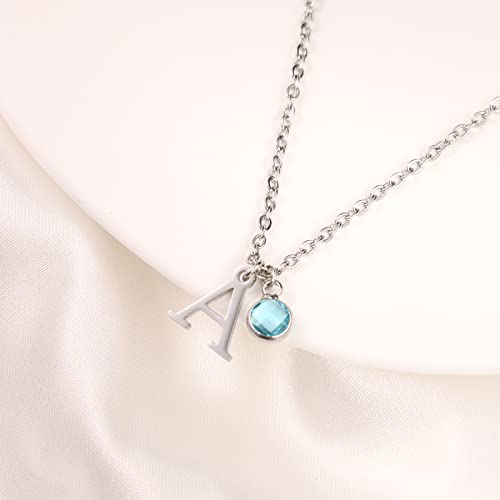 Initial Necklaces with Birthstone Personalized Jewelry Gift for Her | Bridesmaid, Birthday, Christmas Gifts for Women or Girls4