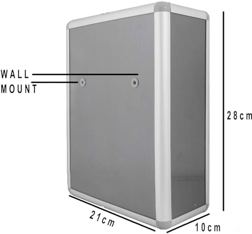 Image of Plastic Suggestion /Letter /Complaint /Donation Box With Two Key Lock - Wall Mountable (Silver)