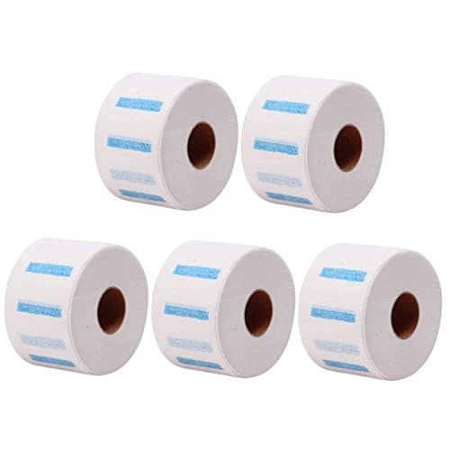 POPETPOP 5ボリューム 使い捨てヘアカットネックストリップ 防水バーバーネックペーパー 理容室用 ヘアカットやメイク にサロンアクセサリー 清潔で な 頭部カバー