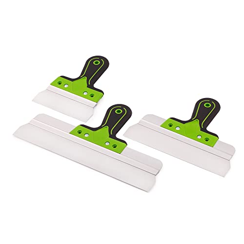 Mivos Roestvrij stalen gevelplamuur met aluminium houder en softgrip, voegenspatel van grote oppervlakken, 250 x 60 mm, gladplamuursel, made in EU - Afbeelding 7