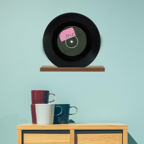 Étagère disques vinyles bois gain de place support mural pour magazines - 5