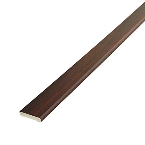 Upvc White/Coloured Trim 1 Metre/1.2 Metre/ 2.5 Metre/ 5 Metre Lengths 20mm/25mm/30mm/45mm/65mm/95mm (Rosewood 1m x 20mm)