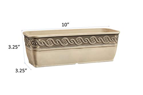 image for Classic Home and Garden Corinthian Rectangular Trough Window Box Plant