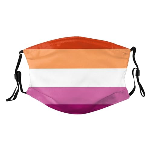 Lesbian Pride Flag LGBTQ Adult Dust Mask Adjustable Dust Face with 2 Filter99