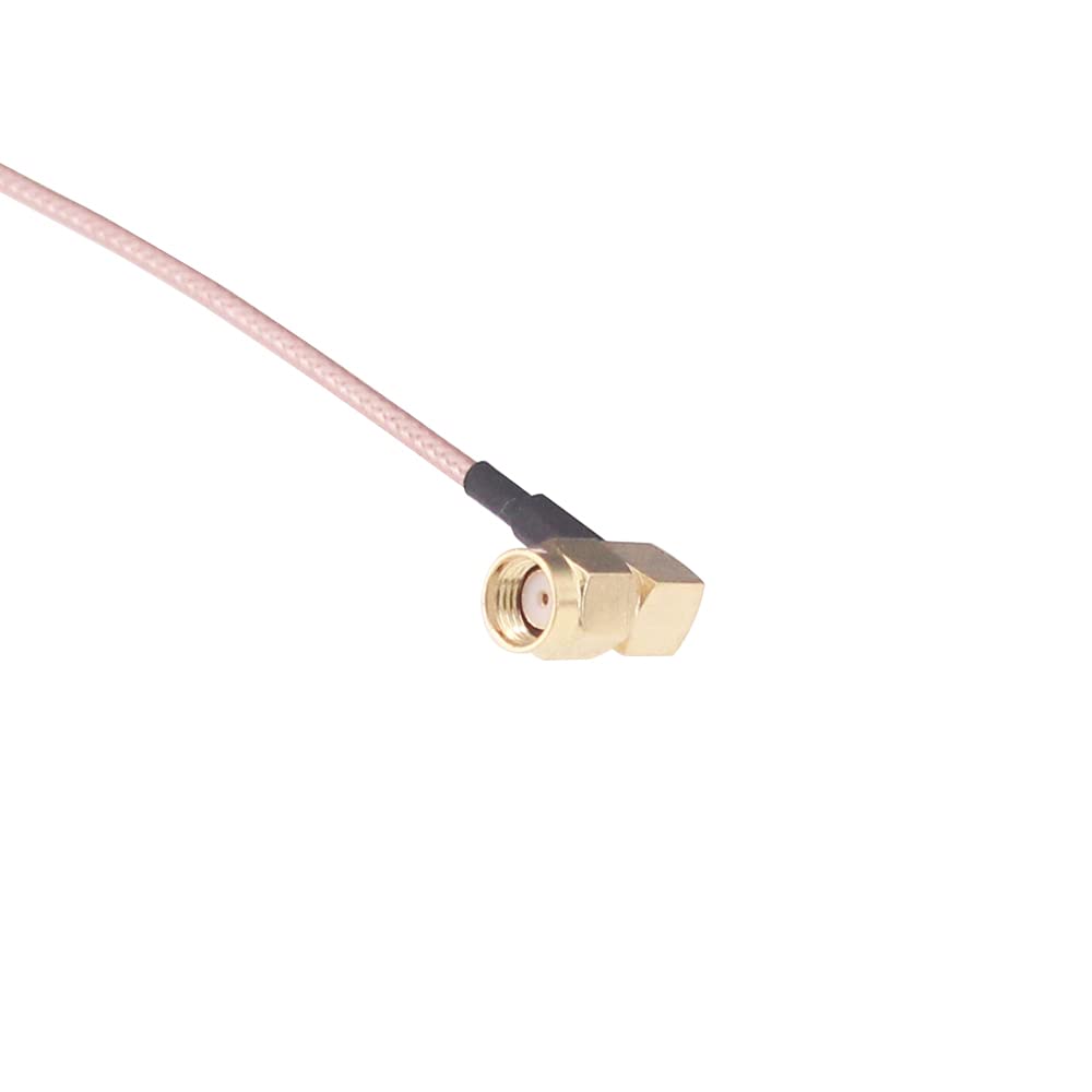 RFaha 2pcs RF Coaxial Coax Assembly RP-SMA Male Right Angle to RPSMA Female 50cm 20in Wifi Antenna Extension Cable(F125-2) - Image 4