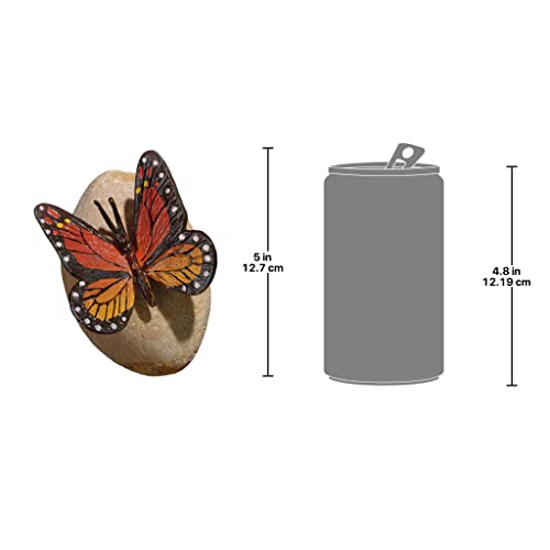 Design Toscano MP7486 Viceroy Monarch Butterfly On Rock Statue thumb #2
