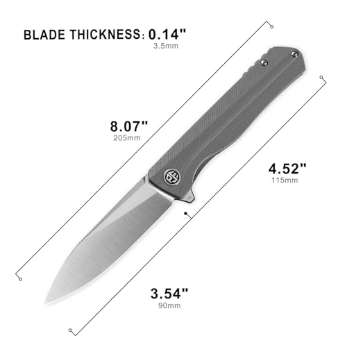 Image of Petrified fish PF818 3.54 inch D2 Steel Satin Blade Pocket Folding knife
