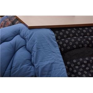 こたつ布団 イケヒコ 日本製 こたつ厚掛け布団 単品 和柄 正方形  ブルー 約205×205cm Amazon｜イケヒコ・コーポレーション こたつ布団 正方形 万葉 約205