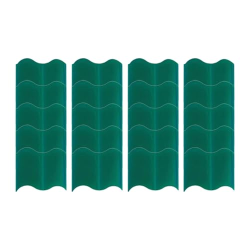MagiDeal 20 Piezas de Bordes de jardín Decorativos, versátiles, para Patio, prácticos Paneles de Borde para parterres de Flores al Libre, Verde