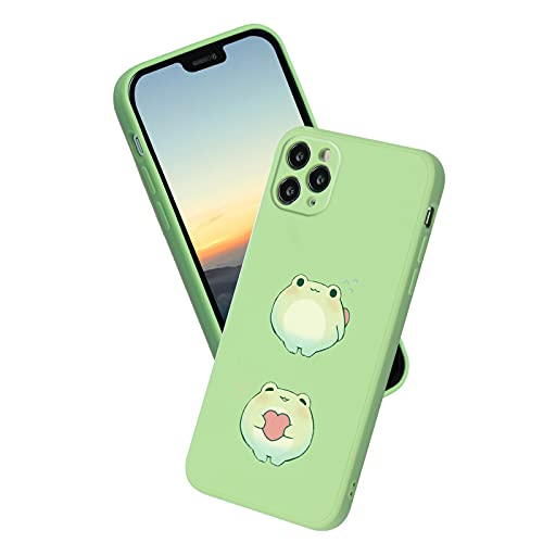 Compatible With Iphone 11 Pro Max, Cute Frog Love Pattern Phone Case For Iphone 11 Pro Max,Kawaii Iphone Case With Cool Design For Girls Women Kids With Durable Soft Slim Bumper Protective Case Cover #TOP2