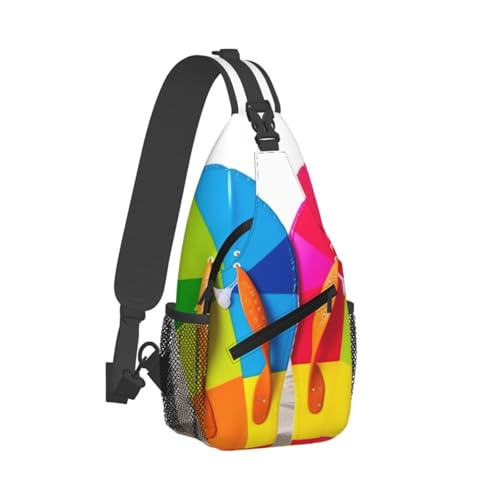 Bolso cruzado de pecho estilo sling para hombre y mujer miniatura 2