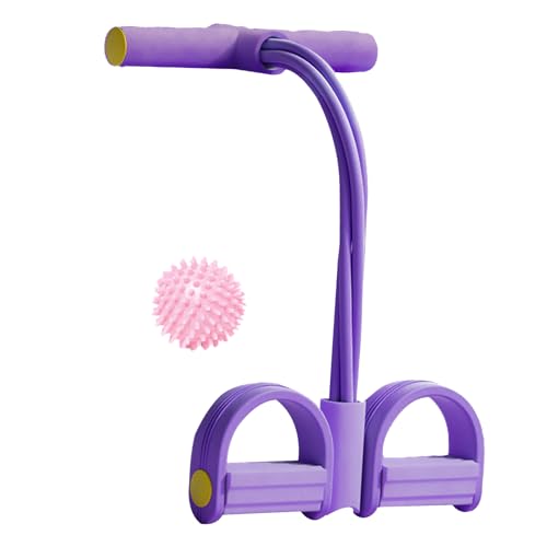 Yoga Elastic Pull Cuerda - Cuerda elástica de 4 tubos para pedal, cuerda de tracción para yoga, diseño de entrenamiento en casa, tema de entrenamiento sentado, programa de fitness de fuerza, equipo de
