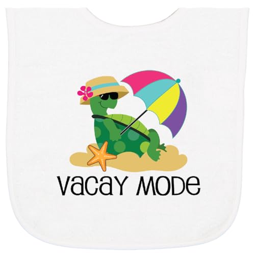 inktastic Vacation Travel Funny Vacay Mode Baby Terry Cloth Bib