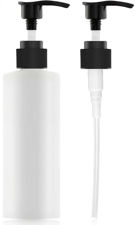 Pump Massage Oil Dispenser,Set of 2 Bottles with Essential Oil Diffuser and 4 Pump Heads, Reusable Massage Oil Dispenser, Body Care,250ml image 3