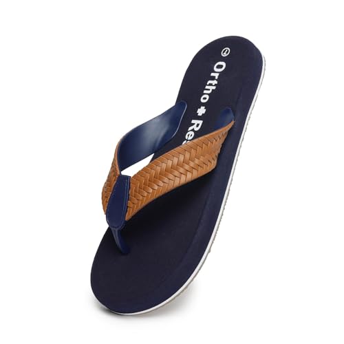 Image of Ortho + Rest Men's Orthopedic Dr. Slippers, Soft Cushioned Flip Flops | Arch Support | Lightweight Anti Skid Comfort Slippers for Men & Boys | Home, Bathroom, Indoor & Outdoor Daily Wear Footwear