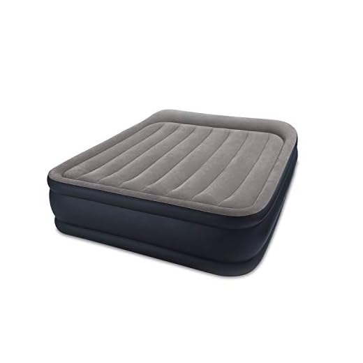 Intex Dura-Beam Series Deluxe Pillow Rest Raised Airbed with Internal Pump & Built-in Pillow, Queen