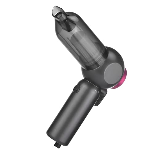 Sunydog Aspirador de Coche con Alta Potencia de Succión, Portátil, 2 en 1, Inalámbrico, Doble Uso, para Elevalunas en la Oficina Casa (Negro Morado con rompeventanas y Tres baterías)