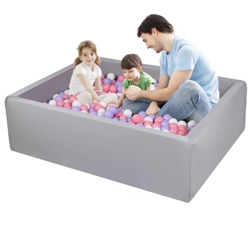 Image of MODEREVE Ball Pits for Toddlers, Large Baby Ball Pit 47"x35" Rectangular Soft Foam Ball Pit Pool Playpen Ideal Gift for Kids - Balls Not Included