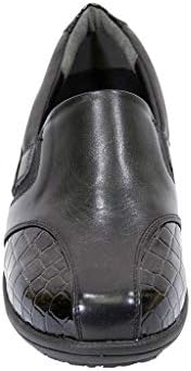 Peerage Agatha (LC9011) Women Wide Width Comfort Leather Loafers Black 9 | Image 1