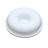 Hewnda Round Silicone Donut Mould - Chocolate Mousse Mould - DIY Decorative Baking Tray - Baking Tools Cake Decorating Plate（White)