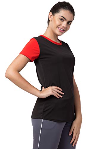 Image of BLUECON Combo Pack Solid Polyester Slim Fit Half Sleeve Women Tshirt /Multicolor Short Sleeve Tshirt for Women Sport Wear
