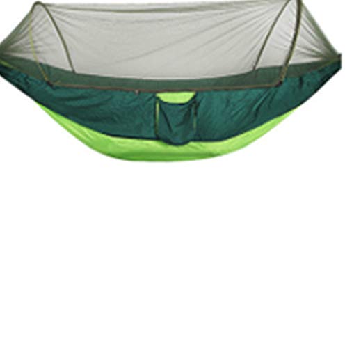 asdf Mosquitera Exterior Hamaca Sombrilla Cama De Camping Portátil Columpio De Alta Intensidad para Dormir 250 X 120 Cm (Verde Oscuro Ortografía Verde)
