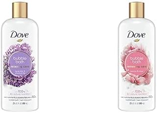 Dove Nourishing Secrets Bubble Bath relaxing care bath and body Lavender & Chamomile leaves skin fee and Bubble Bath renewing care bath and body Peony & Rose leaves skin feeling sof