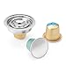 HAILASRE Reusable Stainless Steel Coffee Capsule Adapter Compatible with Nespresso OriginalLine Capsules – Converter for Vertuo Next, Vertuo Pop & Vertuoline Machines – for 40ml Espresso Size