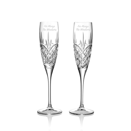 Elegant Love Flutes, 220ml, Pair by Waterford