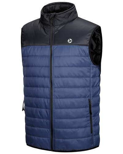 Outdoor Ventures Men's Lightweight Puffer Vest Outerwear Warm Quilted Sleeveless Packable Winter Jacket for Hiking Running