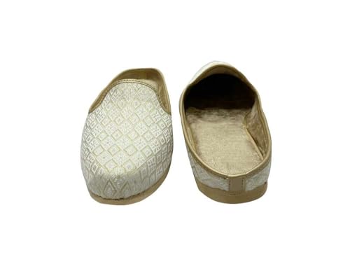 Back Open Men's Punjabi Jutti Handcrafted Traditional Ethnic Indian Footwear Comfortable & Stylish Mules Slip-On for Weddings & Casual Wear3