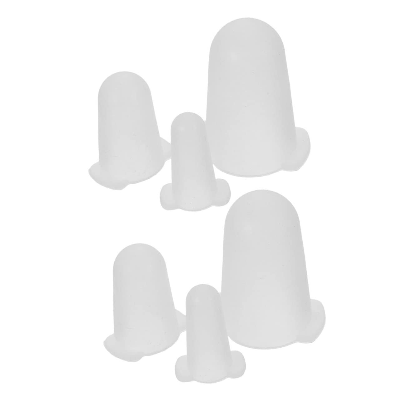 Mikikit Fundas de Silicona 6 de Color Blanco Protección Antirayaduras y Antideslizante para Boquillas de Manga Pastelera para Decoración de Pasteles en Eventos