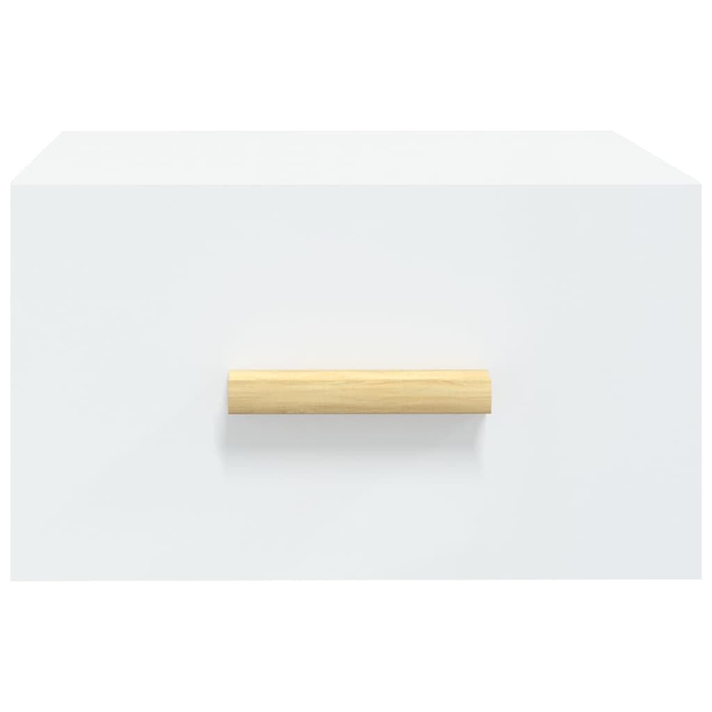 vidaXL Mesitas de Noche de Pared 2 uds Blanco 35x35x20 cm