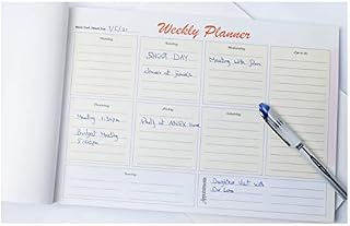 DIAMER 56 Premium Sheets Weekly Planner Pad to Plan Your Weekly Timetable - Tear off Weekly Planner Notebook Perfect for University Students, Home & Office