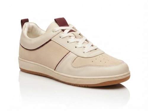 Image of Leatherful Low Top Men's Sneaker in Top Grain Leather & Suede PTSK-010 | Anti-Skid TPR Sole, Cushioned Insole, Leather Lining, Lace-Up Closure, Durable Build