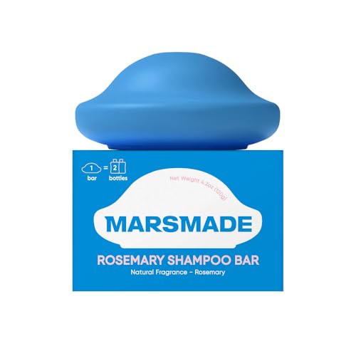 Image of MARS MADE Rosemary Shampoo Bar 2.0 - Hydrating & Moisturizing Natural Hair Soap Bar Shampoo for Hair Volume & Scalp Nourishment - Bathing Soap Solid Shampoo for All Hair Types (120g, 4.23oz)