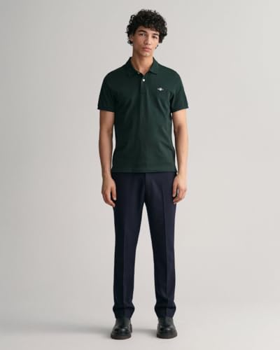 GANT Herren Reg Shield Pique Polohemd, Tartan Green, 3XL EU – Ansicht 4