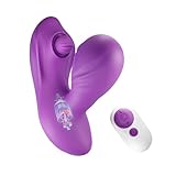 Tragbar Butterfly Dildo Vibrator für Frauen Klitoris und G-Punkt, Vibratoren mit 9 Vibrations Peristaltikmodi, Aufladbarer Vibrator Massage mit Fernbedienung, Erotik Sexspielzeug für Frauen Paare