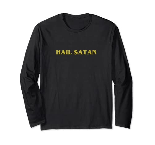 Hail Satan - Aesthetic Gothic Grunge Satan Goth Clothing Maglia a Manica