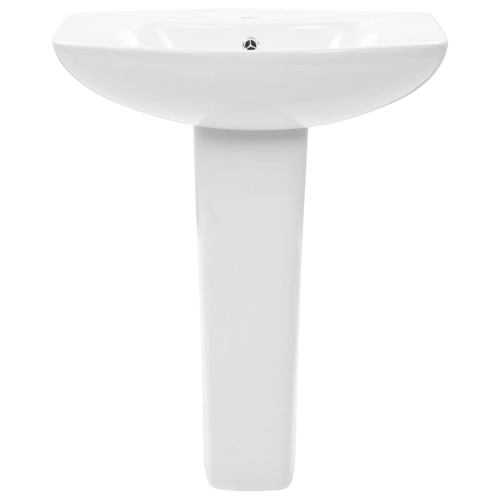 vidaXL Lavabo de pie de cerámica blanco 650x520x200 mm